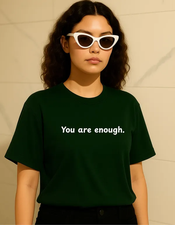 Deep_Green_Cotton_Printed_T-Shirt_For_Women