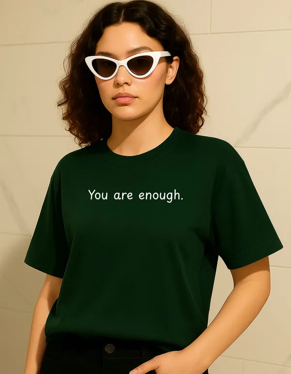 Deep_Green_Cotton_Printed_T-Shirt_For_Women