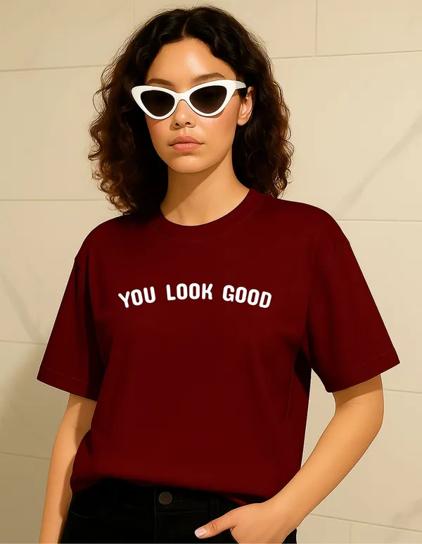 Brown_Cotton_Printed_T-Shirt_For_Women