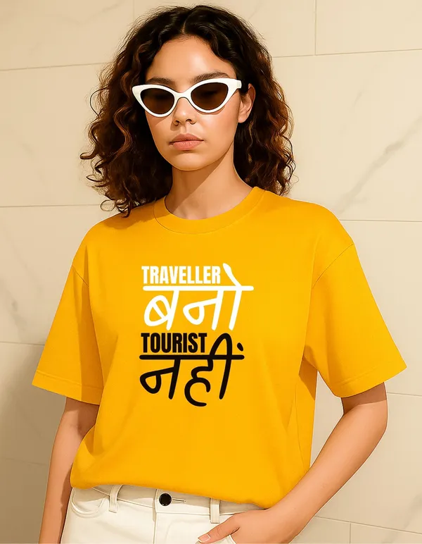 Yellow_Cotton_Printed_T-Shirt_For_Women