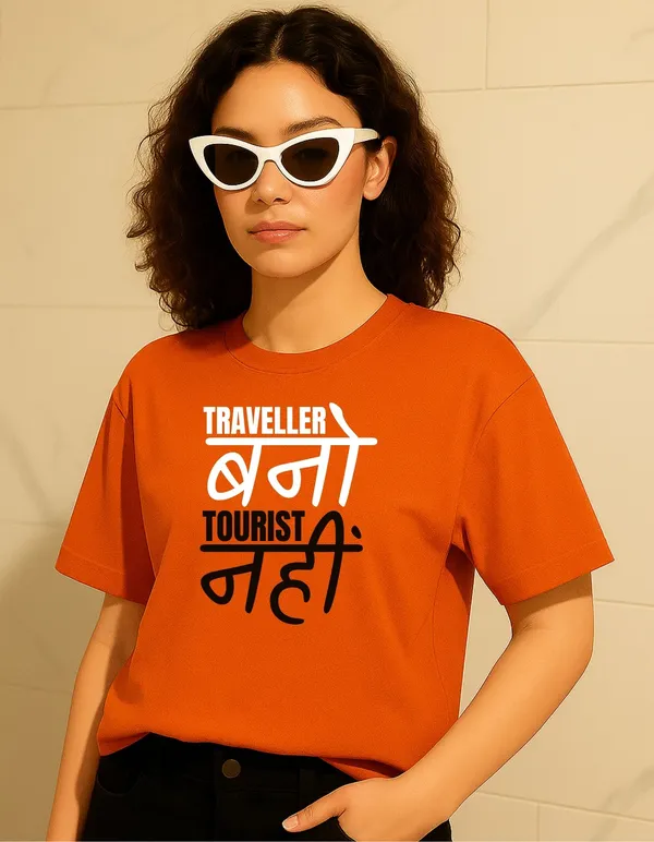 Orange_Cotton_Printed_T-Shirt_For_Women