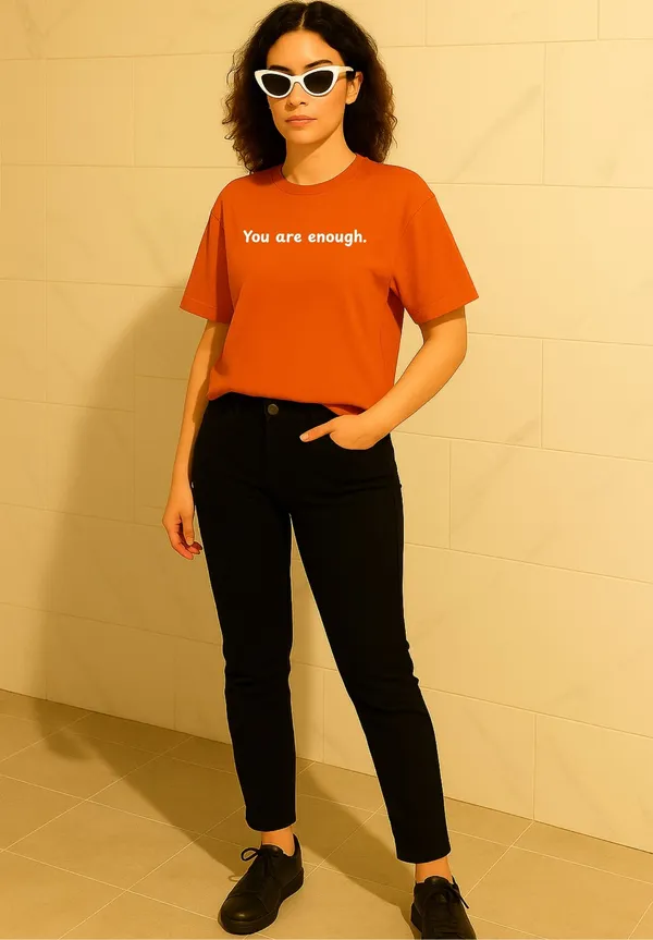 Orange_Cotton_Printed_T-Shirt_For_Women