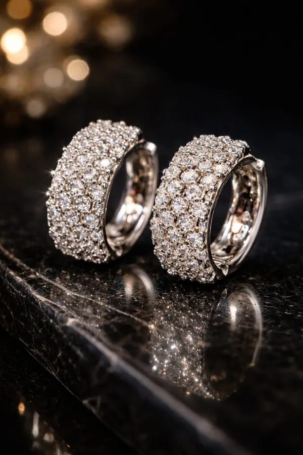 White_Rhodium_Crystal_And_Alloy_Earrings_For_Women