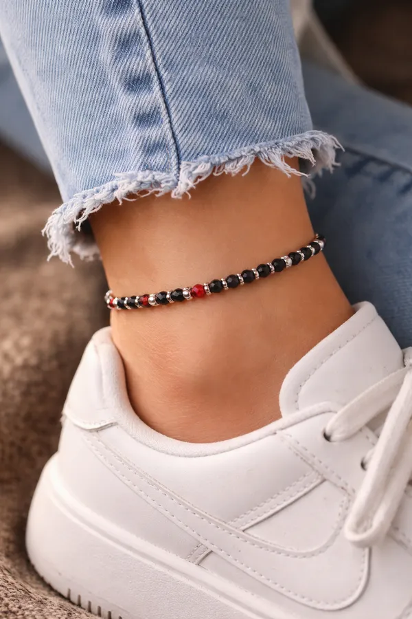 Black_And_Red_Alloy_Anklet_For_Women