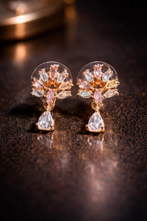 Rose_Gold_22Kt_Gold_Plated_Crystal_And_Alloy_Stone_Tops_For_Women