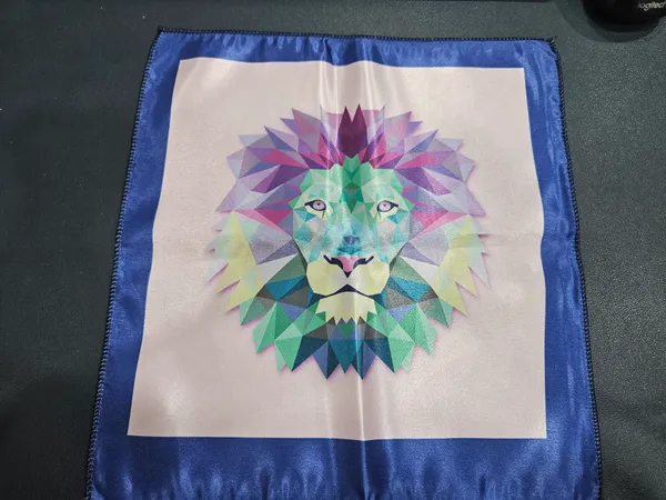 Blue_Border_Geometric_Lion_Print_Pocket_Square_Rumal_For_Men_Pack_Of_2