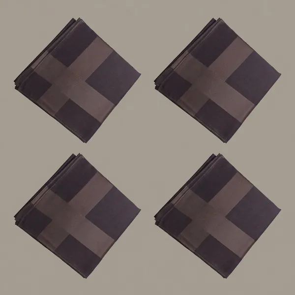 Dark_Brown_Geometric_Cross_Pattern_Pocket_Square_Rumal_For_Men_Pack_Of_4