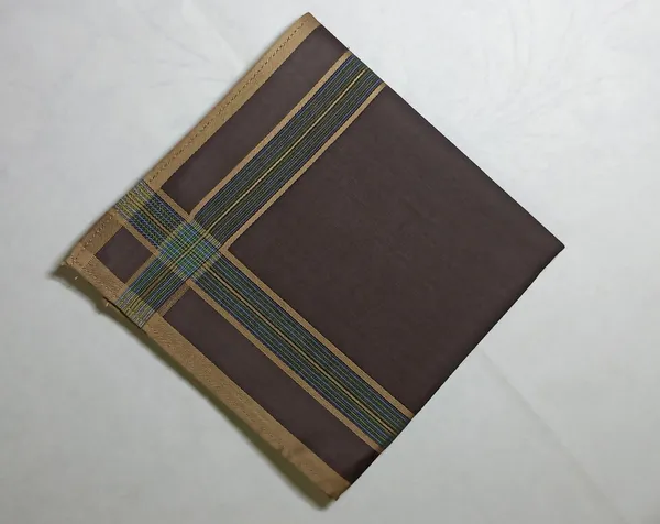 Brown_Cotton_Rumal_With_Striped_Border_For_Men_Pack_Of_4