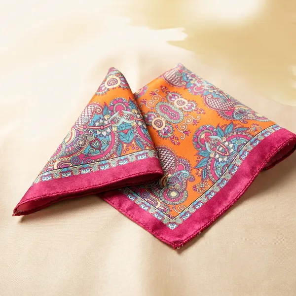 Orange_Pink_Vibrant_Paisley_Print_Silk_Floral_Scarf_For_Men_Pack_Of_2