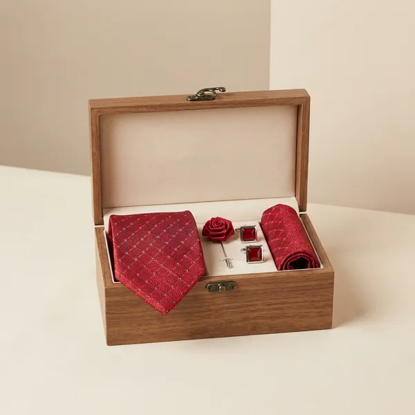 Burgundy_Pattern_Premium_Tie_Gift_Set_With_Cufflinks_And_Lapel_Pin_For_Men_Pack_Of_1