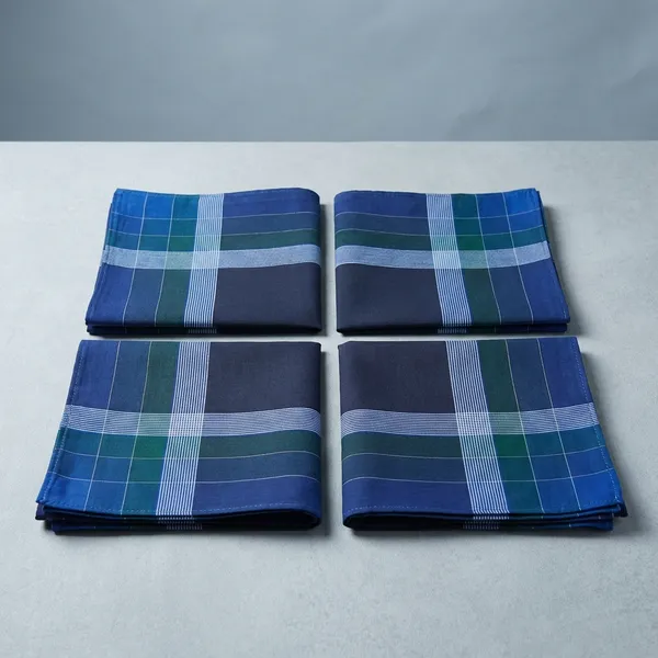 Blue_Navy_Checkered_Plaid_Cotton_Rumal_With_White_Stripe_Pattern_For_Men_Pack_Of_4