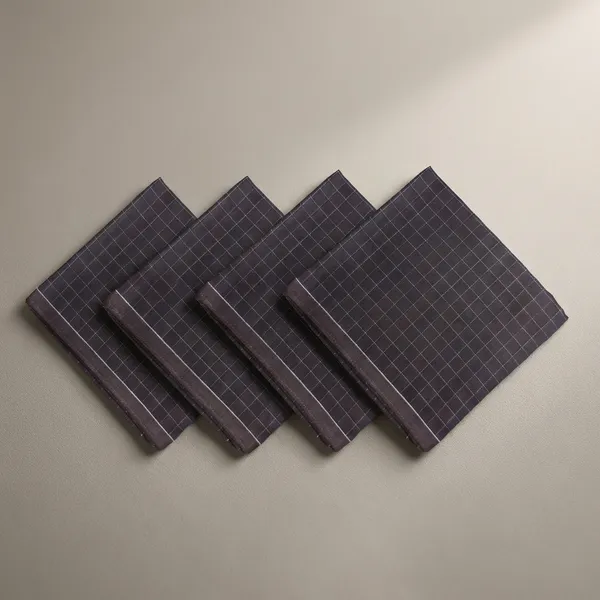 Grey_Check_Burgundy_Cross_Pattern_Reversible_Dual_Tone_Pocket_Square_For_Men_Pack_Of_4