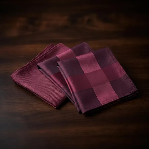 Burgundy_Maroon_Geometric_Cross_Pattern_Pocket_Square_For_Men_Pack_Of_4