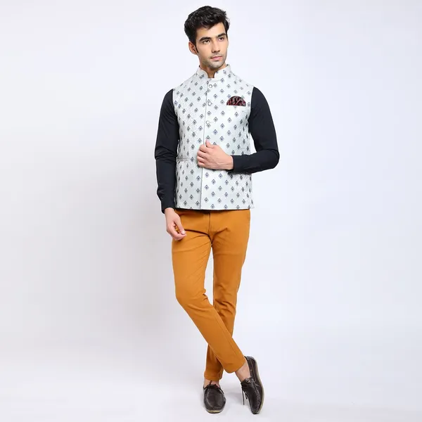 Grey_Jacquard_Premium_Fabric_Nehru_Jacket_For_Men