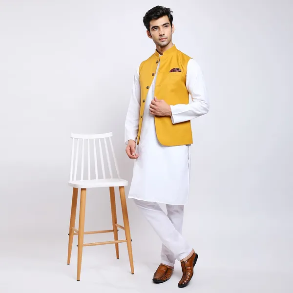 Mustard_Jacquard_Premium_Fabric_Nehru_Jacket_For_Men
