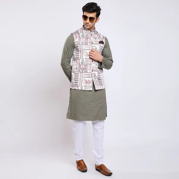 White_Satin_Premium_Fabric_Nehru_Jacket_For_Men