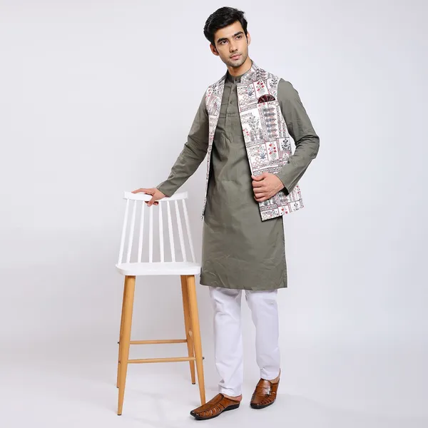 White_Satin_Premium_Fabric_Nehru_Jacket_For_Men