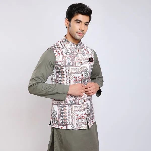 White_Satin_Premium_Fabric_Nehru_Jacket_For_Men