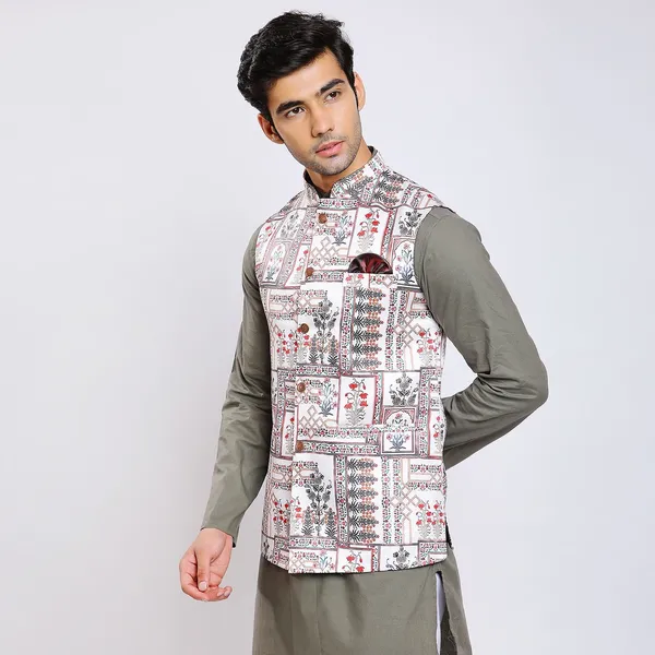 White_Satin_Premium_Fabric_Nehru_Jacket_For_Men