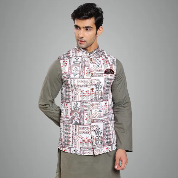 White_Satin_Premium_Fabric_Nehru_Jacket_For_Men