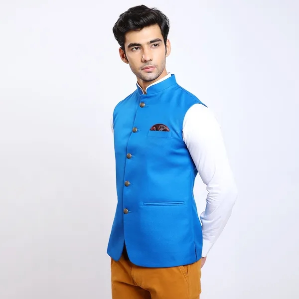 Light_Blue_Dobby_Premium_Fabric_Nehru_Jacket_For_Men