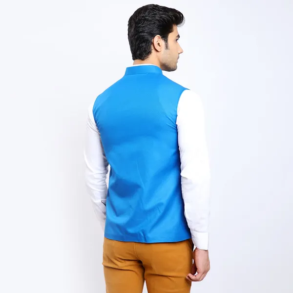 Light_Blue_Dobby_Premium_Fabric_Nehru_Jacket_For_Men