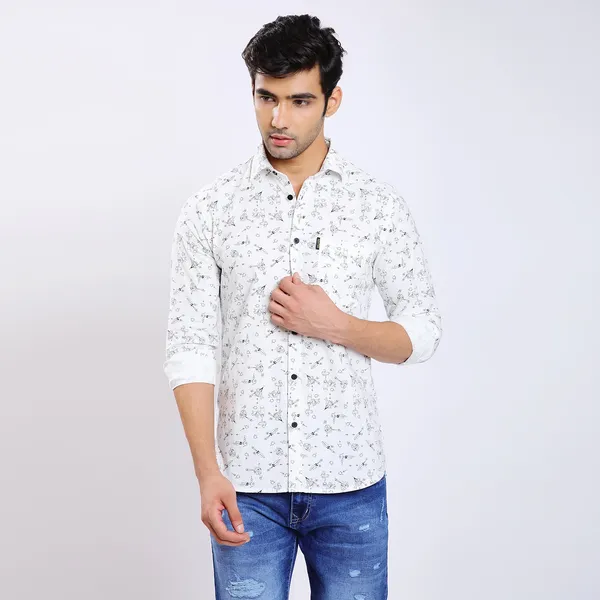 White_Full_Sleeves_Cotton_Premium_Fabric_Casual_Shirt_For_Men