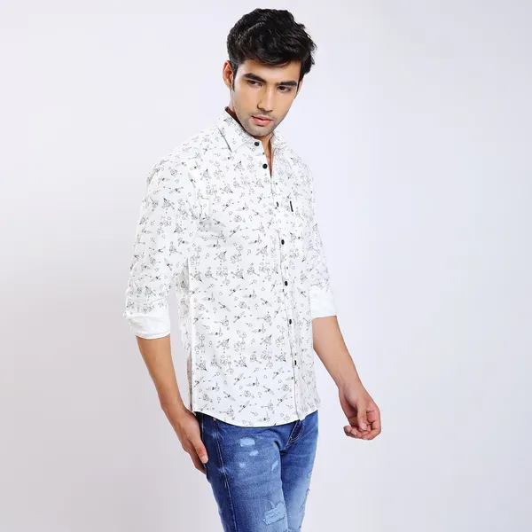 White_Full_Sleeves_Cotton_Premium_Fabric_Casual_Shirt_For_Men