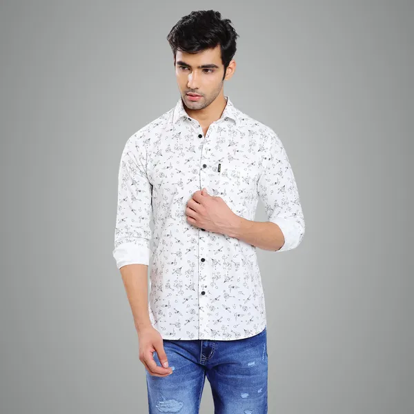 White_Full_Sleeves_Cotton_Premium_Fabric_Casual_Shirt_For_Men