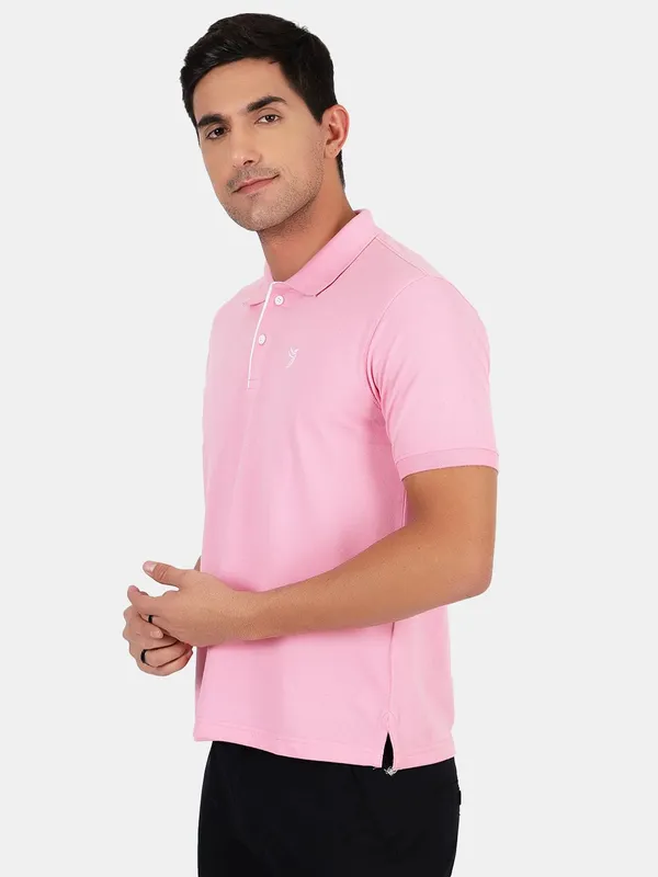 Pink_Cotton_Premium_Fabric_Polo_T_Shirt_For_Men