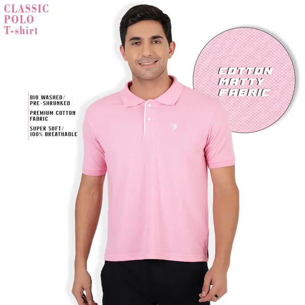 Pink_Cotton_Premium_Fabric_Polo_T_Shirt_For_Men