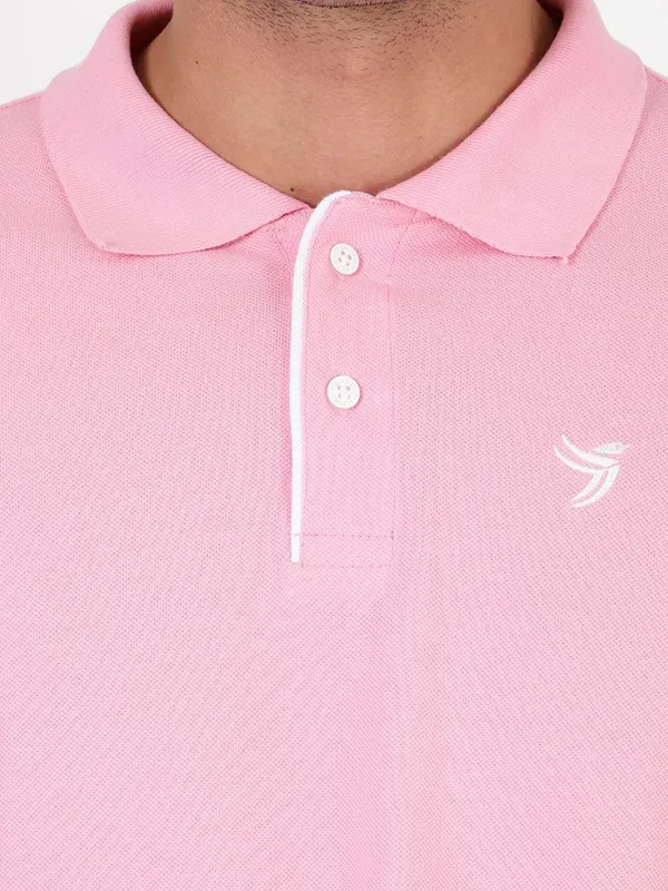 Pink_Cotton_Premium_Fabric_Polo_T_Shirt_For_Men