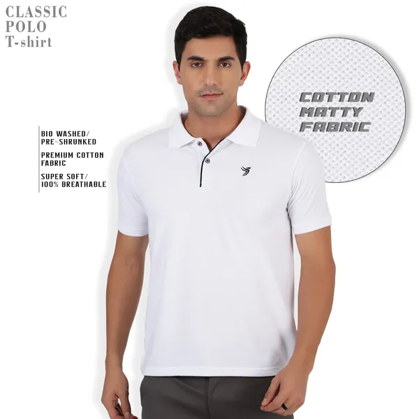 White_Cotton_Premium_Fabric_Polo_T_Shirt_For_Men