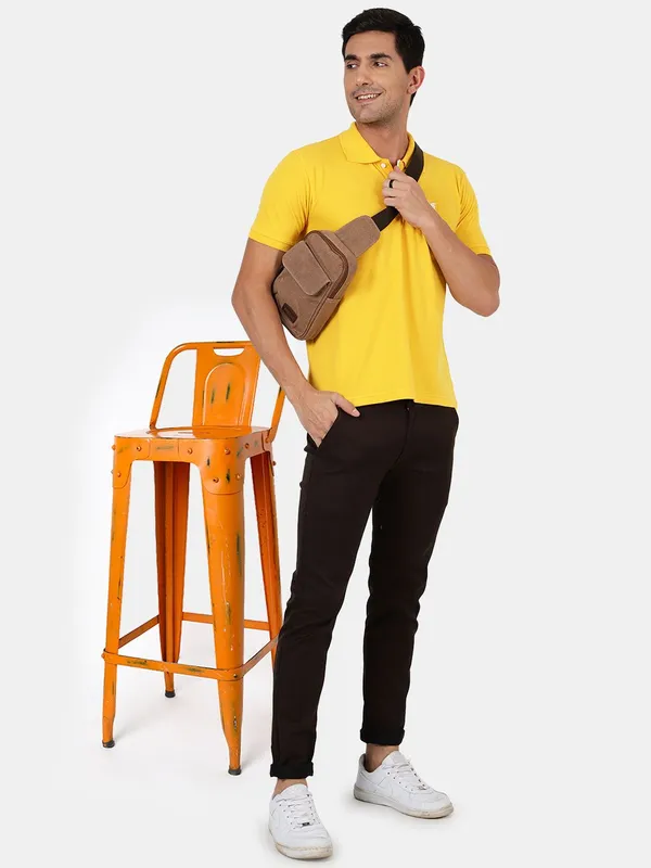 Yellow_Cotton_Premium_Fabric_Polo_T_Shirt_For_Men