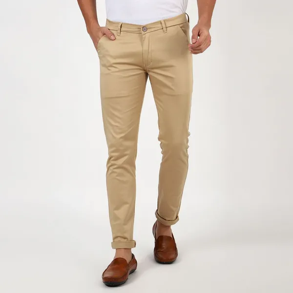 Cream_Poplin_Laffer_Premium_Fabric_Chinos_For_Men