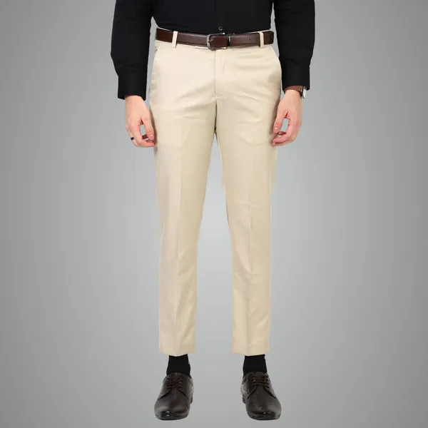 Cream_Terry_Rayon_Premium_Fabric_Trousers_For_Men