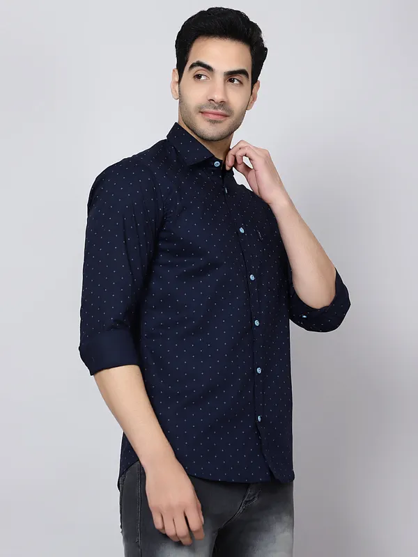 Blue_Full_Sleeves_Cotton_Premium_Fabric_Casual_Shirt_For_Men