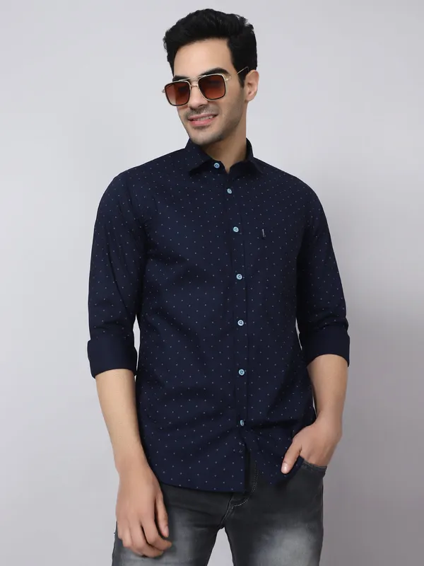Blue_Full_Sleeves_Cotton_Premium_Fabric_Casual_Shirt_For_Men