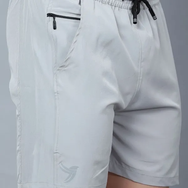 Grey_Four_Way_Premium_Fabric_Shorts_For_Men