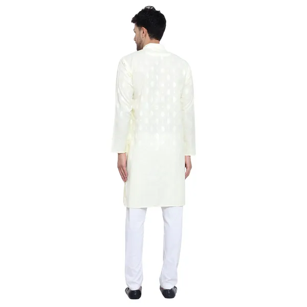 Yellow_Cotton_Premium_Fabric_Kurta_Pajama_For_Men