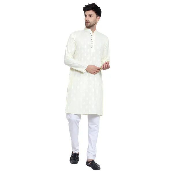 Yellow_Cotton_Premium_Fabric_Kurta_Pajama_For_Men