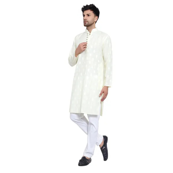 Yellow_Cotton_Premium_Fabric_Kurta_Pajama_For_Men