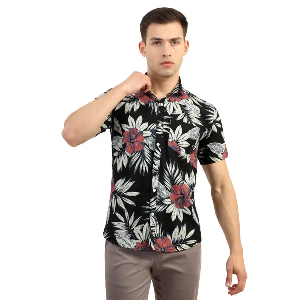 Black_Half_Sleeves_Cotton_Premium_Fabric_Half_Sleeve_Shirt_For_Men
