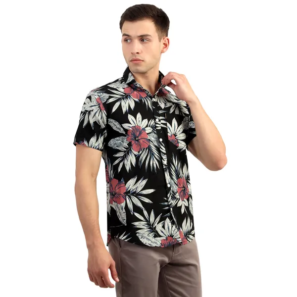 Black_Half_Sleeves_Cotton_Premium_Fabric_Half_Sleeve_Shirt_For_Men
