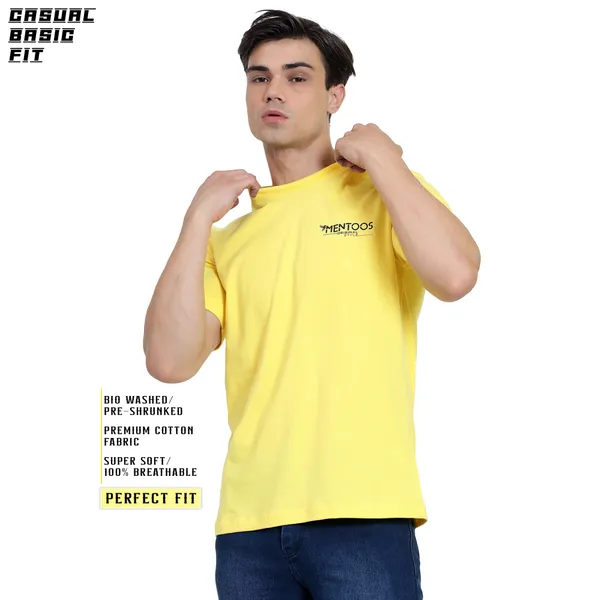 Yellow_Cotton_Premium_Fabric_T_Shirt_For_Men