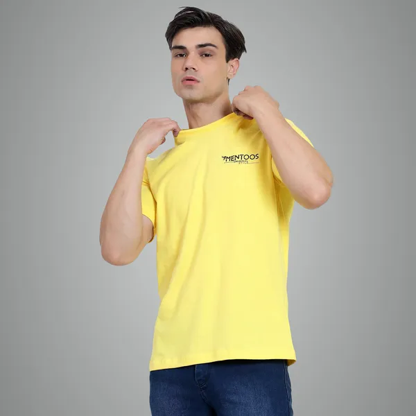 Yellow_Cotton_Premium_Fabric_T_Shirt_For_Men