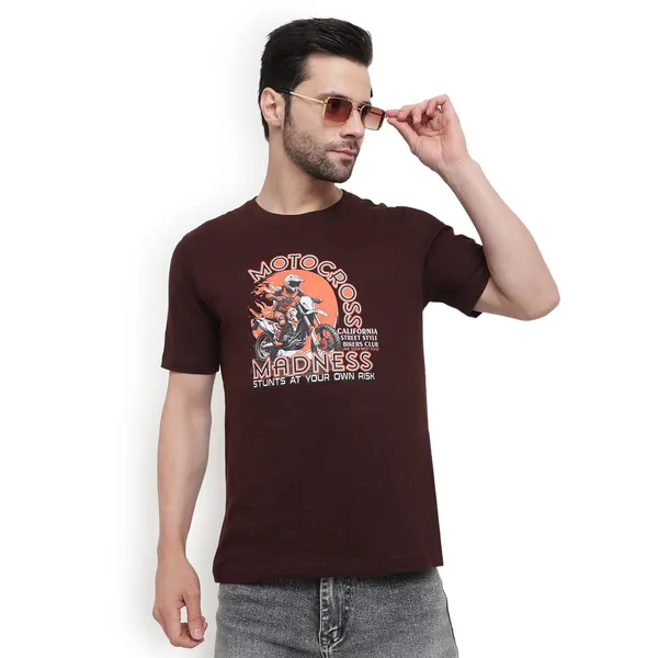 Brown_Cotton_Premium_Fabric_T_Shirt_For_Men
