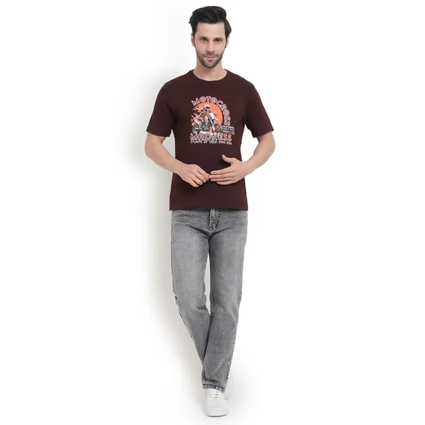 Brown_Cotton_Premium_Fabric_T_Shirt_For_Men