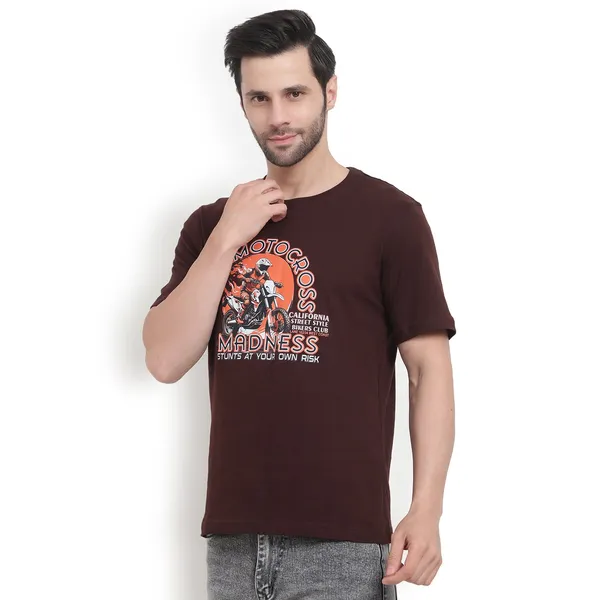 Brown_Cotton_Premium_Fabric_T_Shirt_For_Men