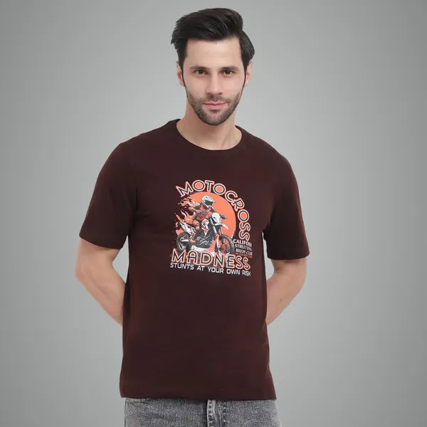 Brown_Cotton_Premium_Fabric_T_Shirt_For_Men